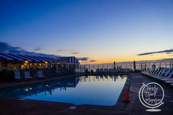 The outdoor pool at the Sea Crest Beach Hotel