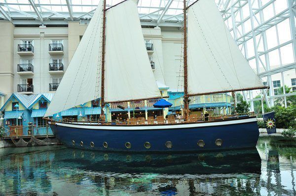 Gaylord Palms sailboat inside building
