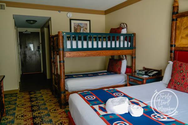 Bunk beds at the Disney Wilderness Lodge