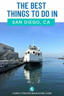 Sightseeing boat docked in harbor