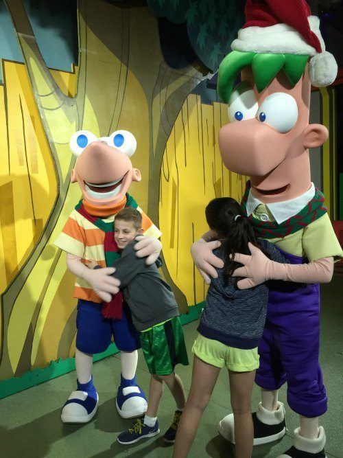 Kids with Phineas and Ferb 