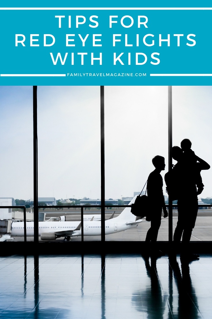 Travel Tips for Surviving a Red Eye Flight with Kids, including tips for outfits and products.