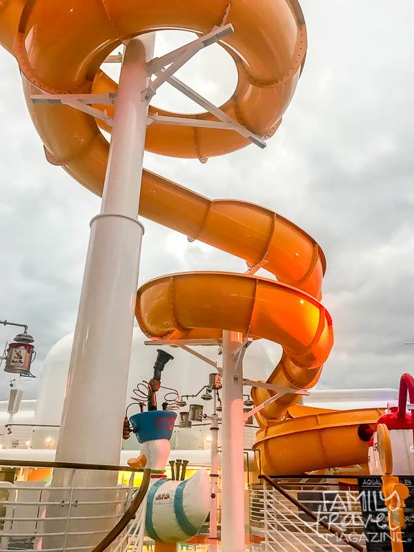 Water slide on the Disney Wonder