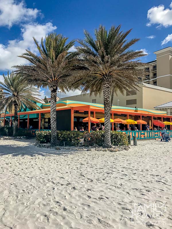 Beachfront cafe on the sand