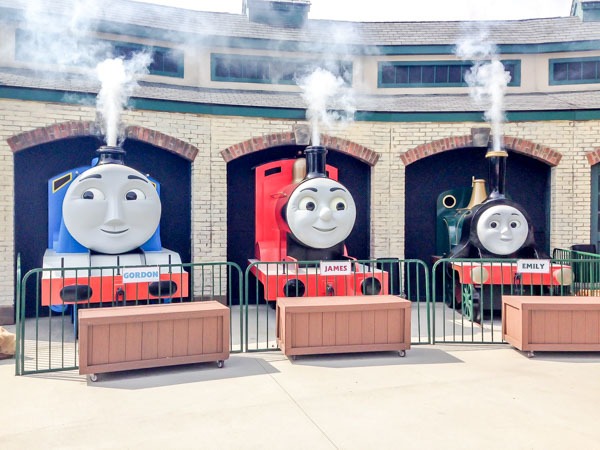 Three Thomas trains 