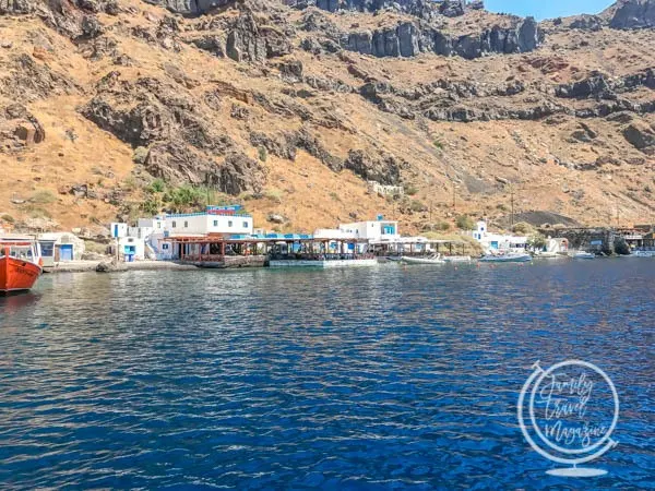 waterfront in Santorini 