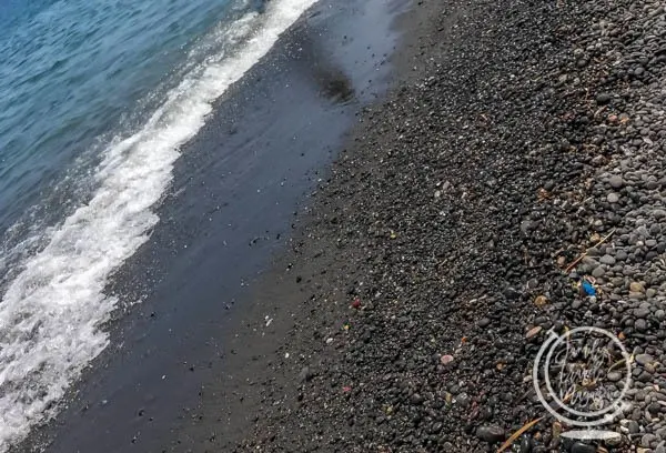 Black sand beach