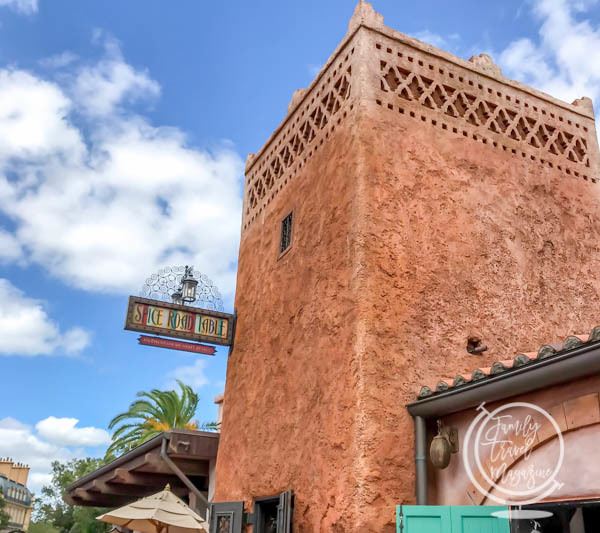 Exterior of Spice Road restaurant in Morocco in Epcot