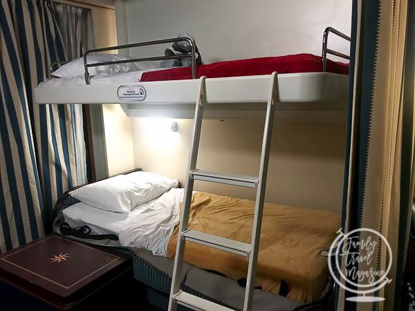 Bunk beds on the Disney Dream 