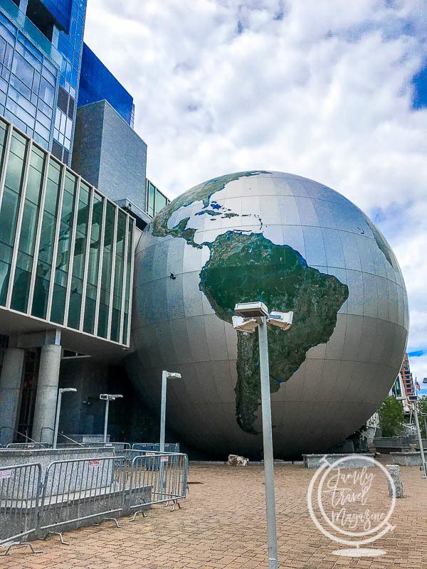 Globe outside of Raleigh museum