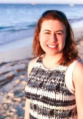 Jodi on the beach at Beaches Turks and Caicos