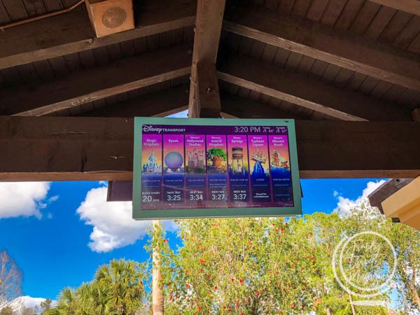 Bus transportation sign at Disney's Coronado Springs
