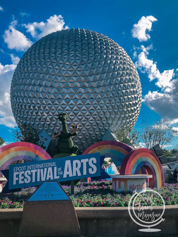 Sign for Epcot Festival of the Arts 