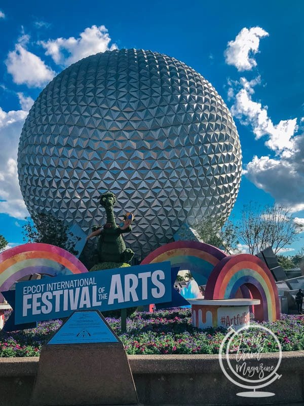 Sign for Epcot Festival of the Arts 