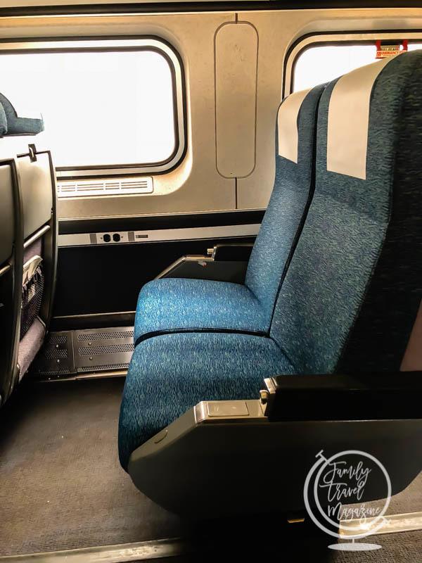 Seats on a train 