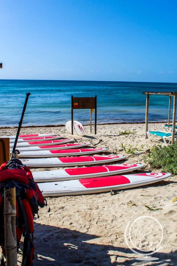 Paddleboarding in Akumal