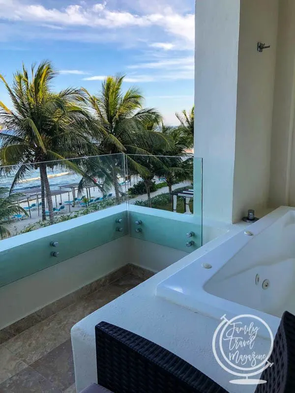 A furnished balcony at the resort