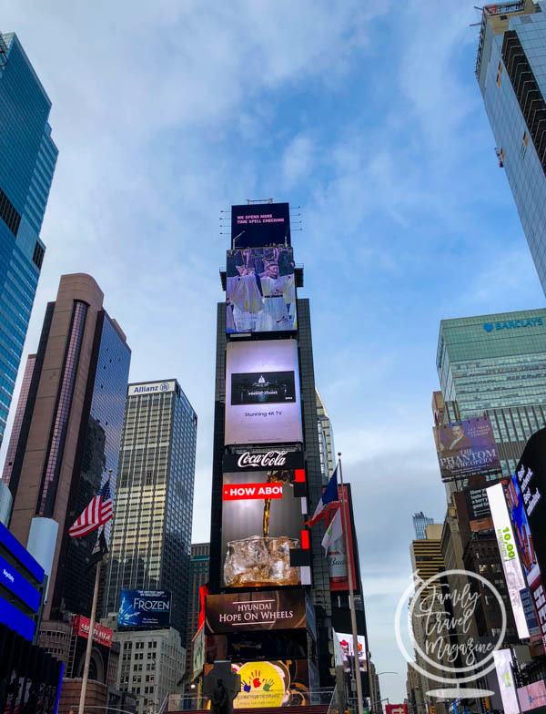 Times Square buildings with billboards