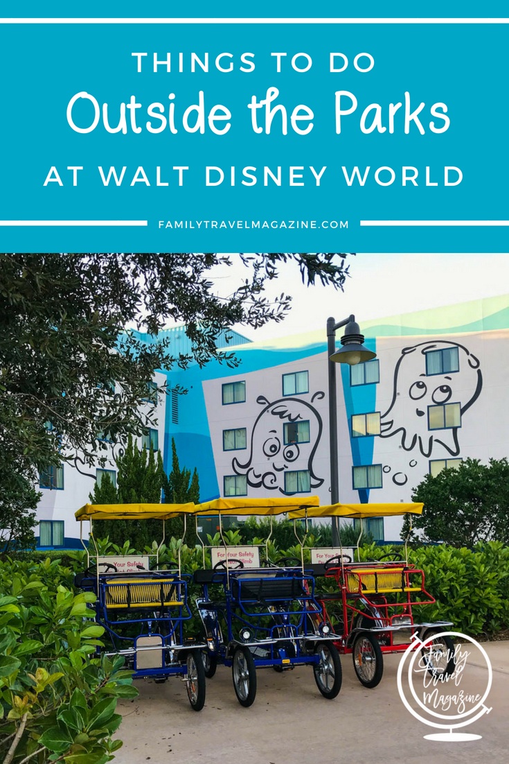 What to Do Outside the Parks at Walt Disney World, including shopping, eating, athletic events, and water sports.