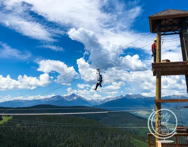 Vail mountain zip lining