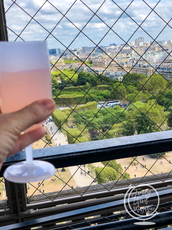 Wine on the first floor of the Eiffel Tower