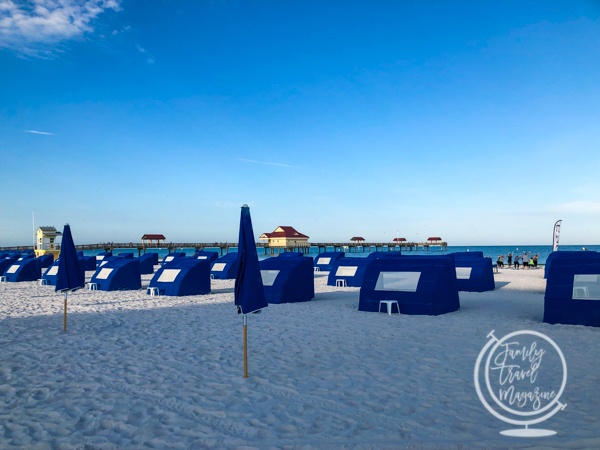 The beach at the Clearwater Hilton