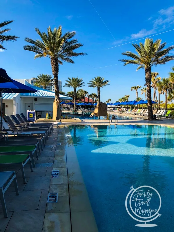 The pool area at the Hilton Clearwater Beach Resort and Spa
