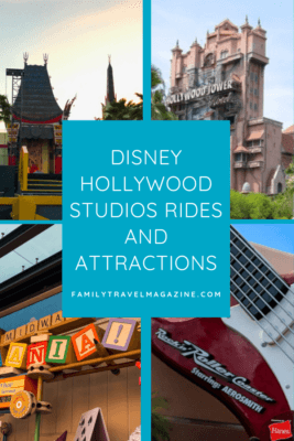 An overview of Disney Hollywood Studio rides and attractions including the Rock 'N' Roller Coaster, the Tower of Terror, and Star Tours. 