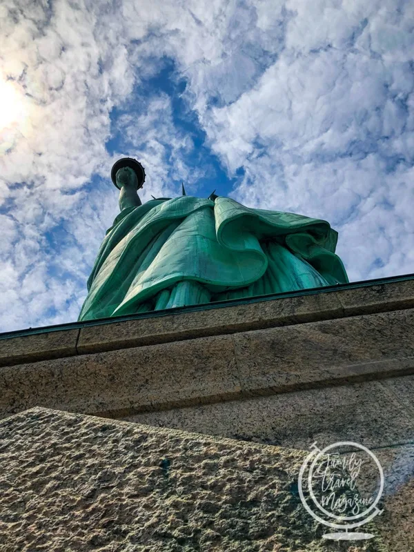 The Statue of Liberty from below