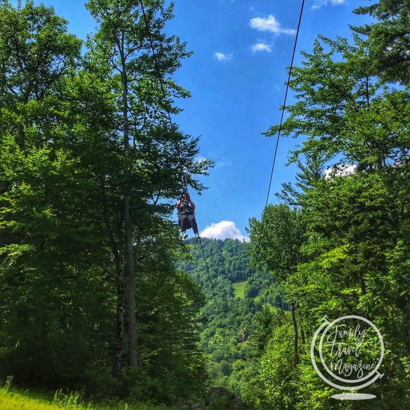 Zip line at Attitash