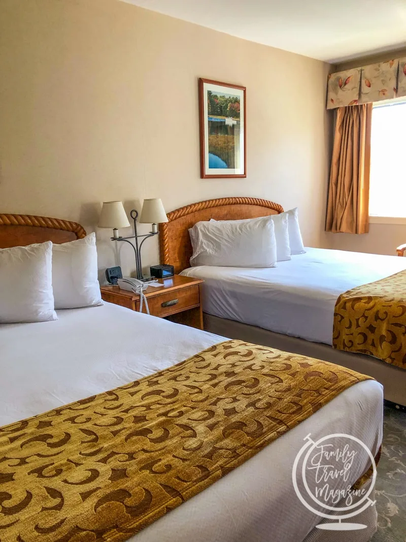 The master bedroom in the family suite at the Meadowmere Resort