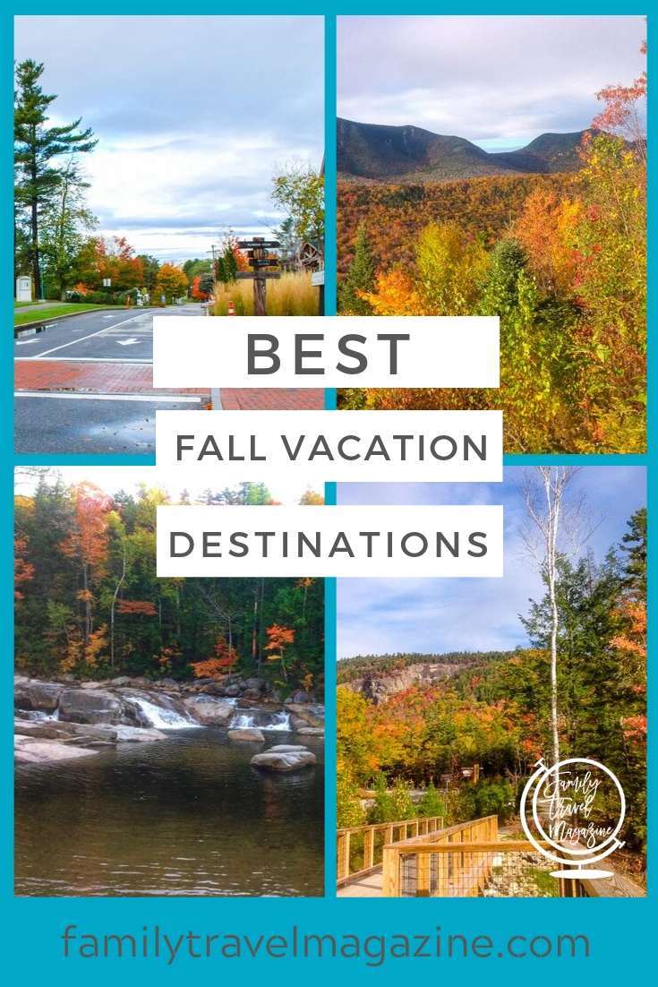 Best fall vacation destinations on the East Coast, including New England, New York, and North Carolina destinations. 
