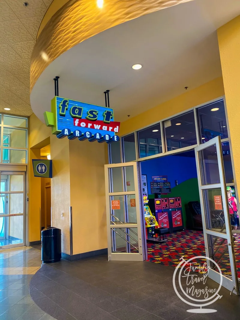 The arcade at Pop Century Resort