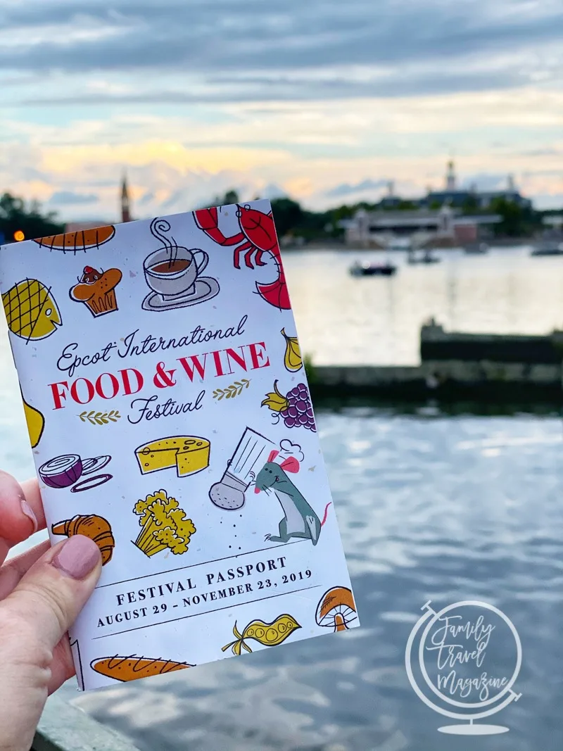 The festival passport for the Epcot International Food and Wine Festival 
