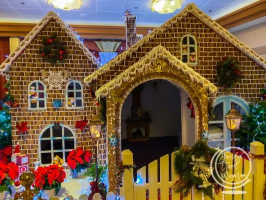 Gingerbread house in lobby
