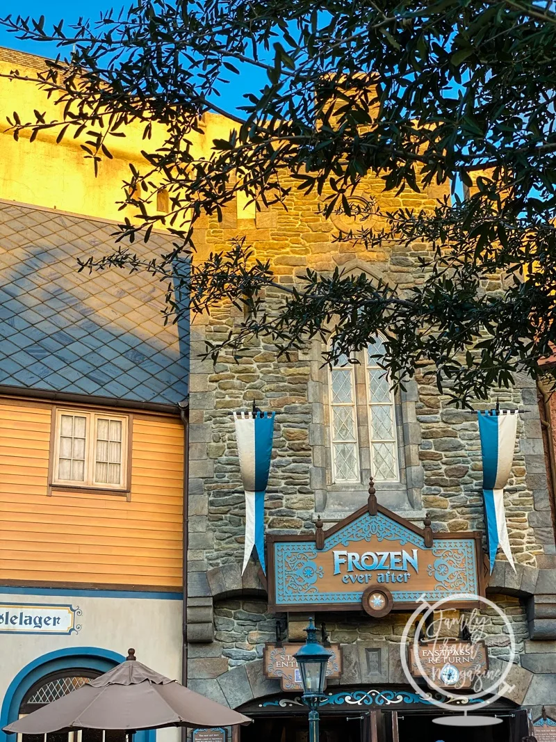 The entrance of Frozen Ever After in Norway