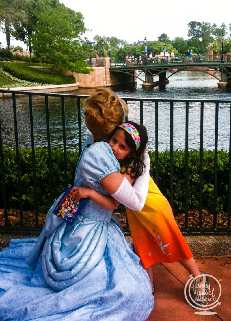 A photo with Cinderella at Epcot