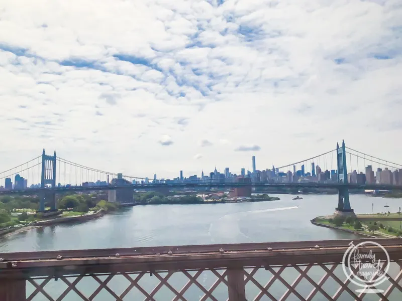 The view heading into NYC on the train 