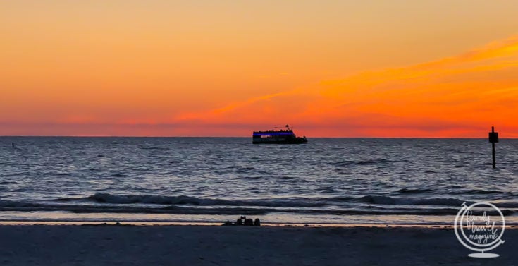 Clearwater Florida Beach at Sunset