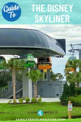 Skyliner station with trees in background