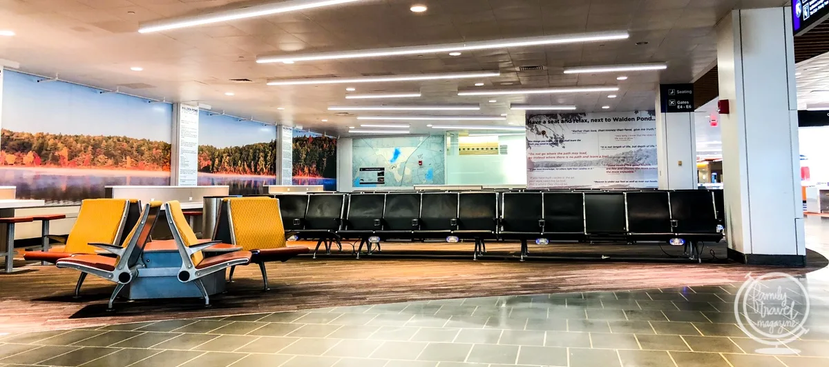 A seating area in the airport