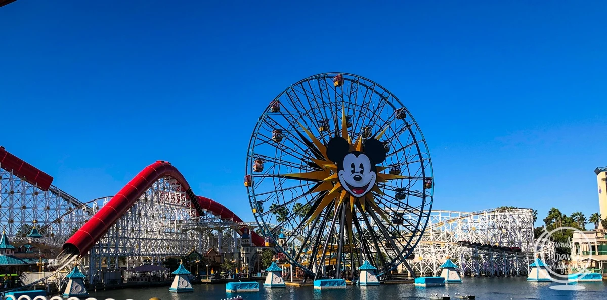 Pixar Pier with Pixar Pal Around and the Incredicoaster (one of the best rides at Disneyland for adults)