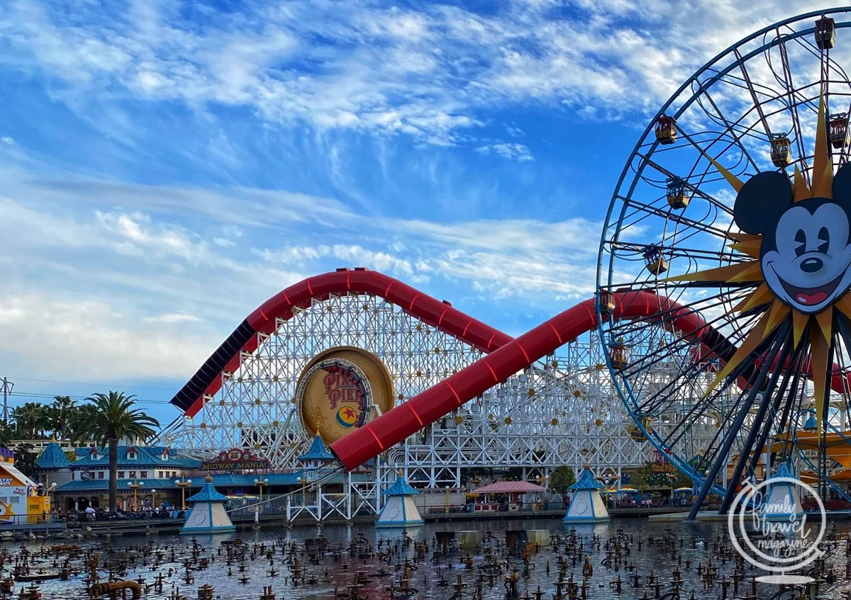 Incredicoaster from afar at Disney's California Adventure