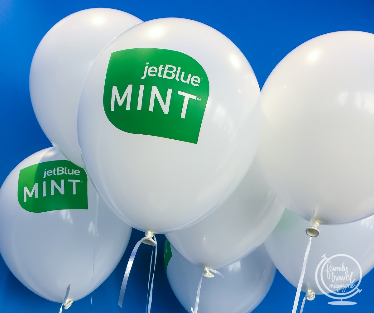 JetBlue Mint balloons 