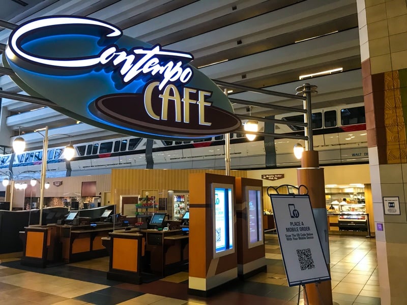 Mobile ordering at Contempo Cafe