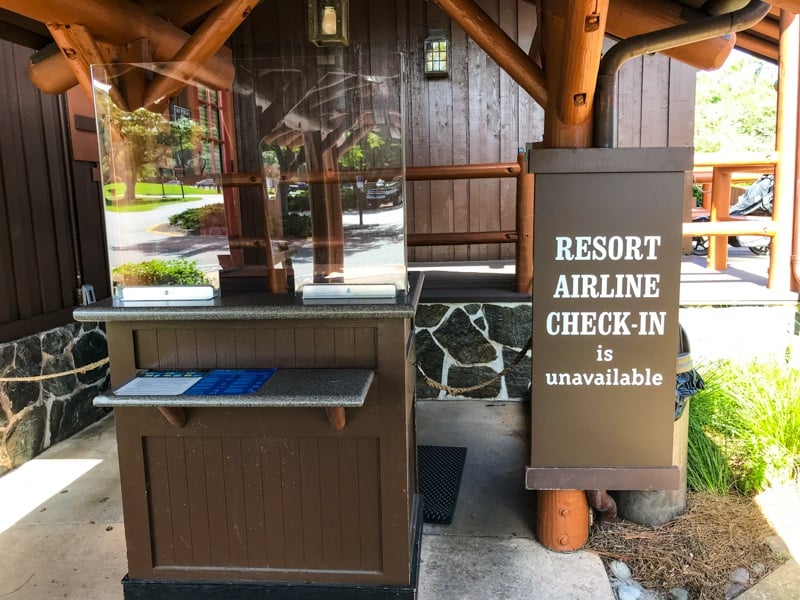 Resort airline check-in is currently unavailable
