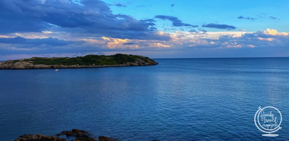 Salt Island Gloucester as seen from Good Harbor Beach, one of the best things to do in Gloucester MA