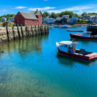 Motif #1 in Rockport with boats in foreground