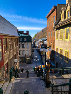 Photo from stairs leading to lower Quebec City