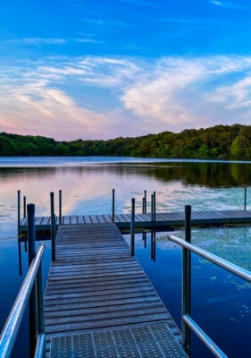 Pond with pier